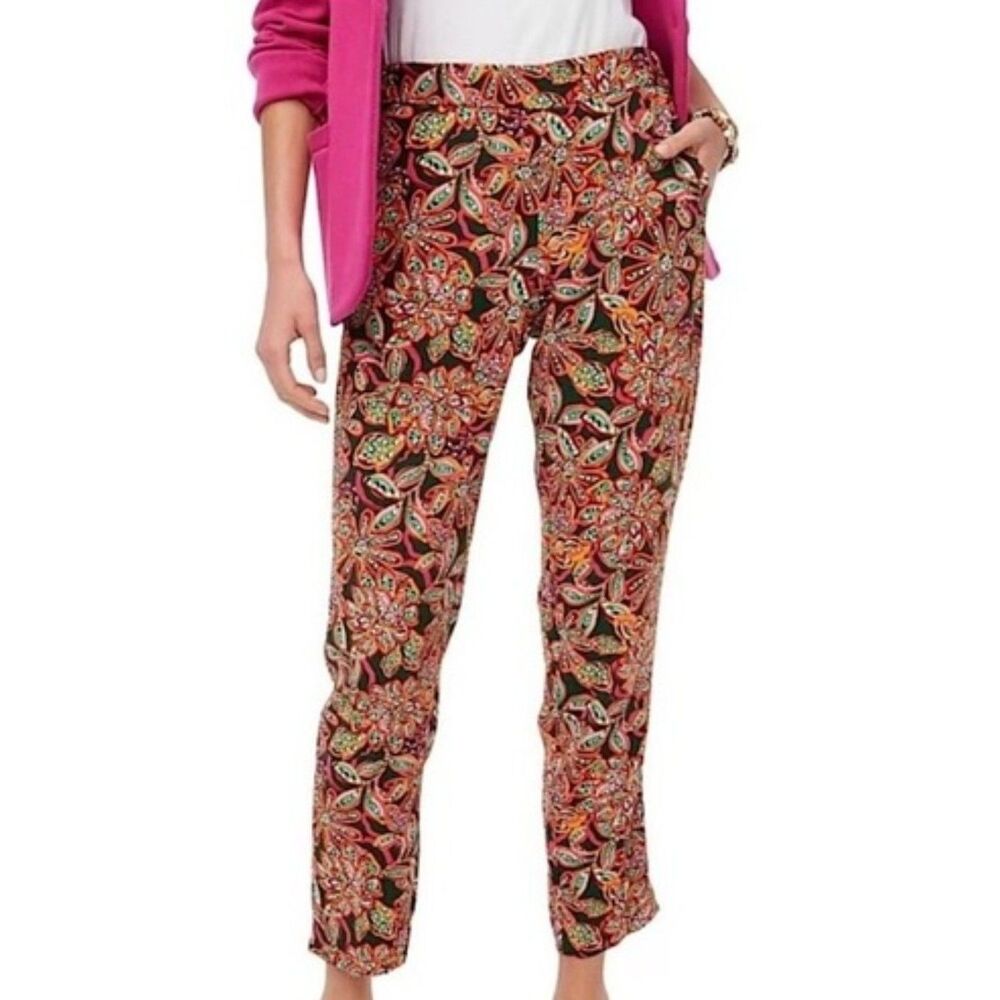 J.Crew Jamie Pant Floral Print Ankle Pants Size 10